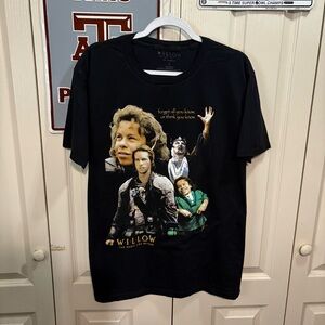 Willow Black Graphic Tee with Iconic Imagery